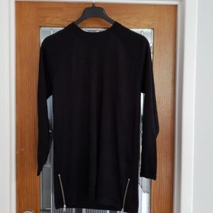 Topman longline zippered sides short sleeve